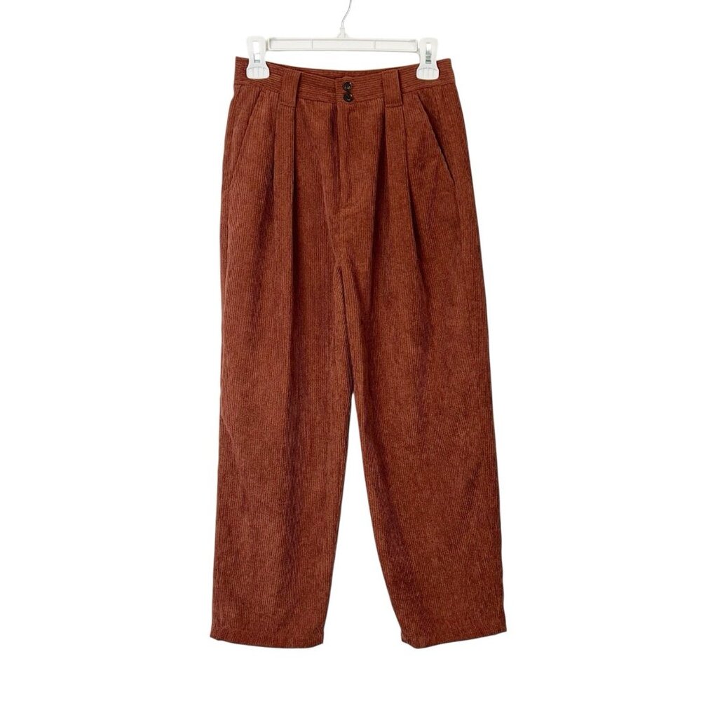 Madewell Corduroy High Rise‎ Tapered Pants Women’s Size 2 Burnt Orange